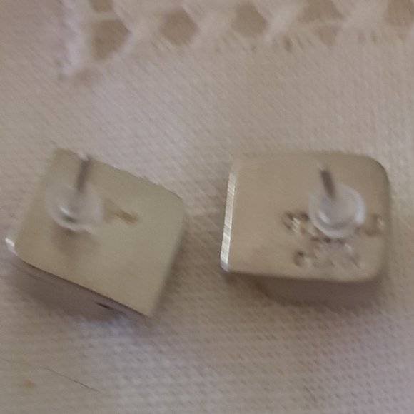 Mexican Silver Abstract Studs - Picture 3 of 4